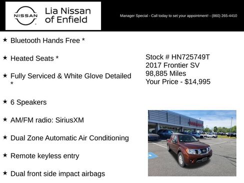 Used 2017 Nissan Frontier SV w/ SV Value Truck Package RWD image 15