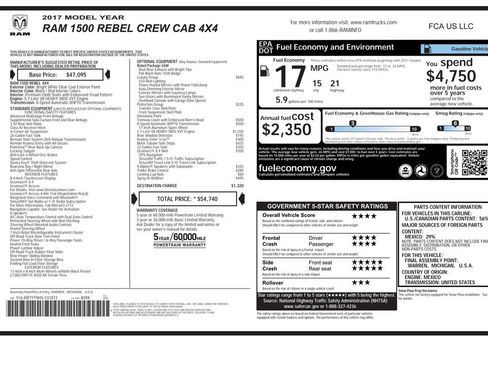 Used 2017 RAM 1500 Rebel w/ Luxury Group AWD/4WD image 3
