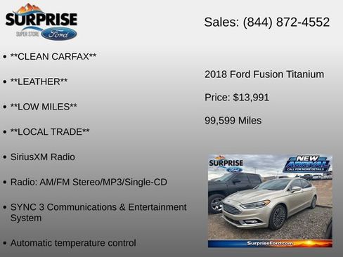 Used 2018 Ford Fusion Titanium AWD/4WD image 6