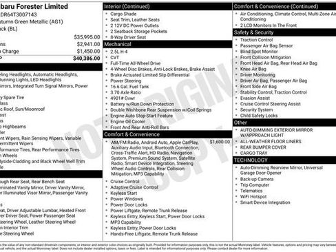 Certified 2026 Subaru Forester Limited AWD/4WD image 13