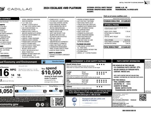 Used 2024 Cadillac Escalade Premium Luxury Platinum image 2