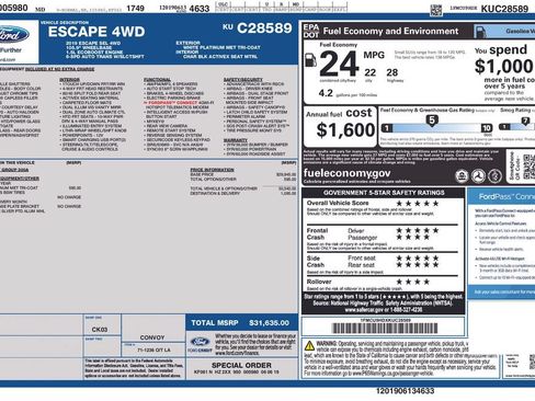 Used 2019 Ford Escape SEL AWD/4WD image 4