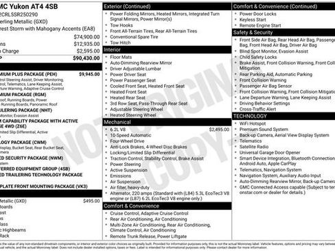 Used 2025 GMC Yukon AT4 w/ AT4 Premium Plus Package AWD/4WD image 9