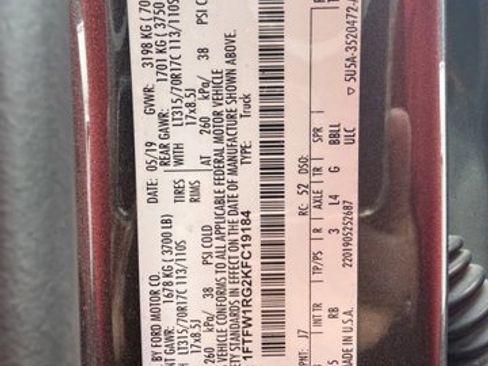 Certified 2019 Ford F150 Raptor w/ Equipment Group 802A Luxury image 12