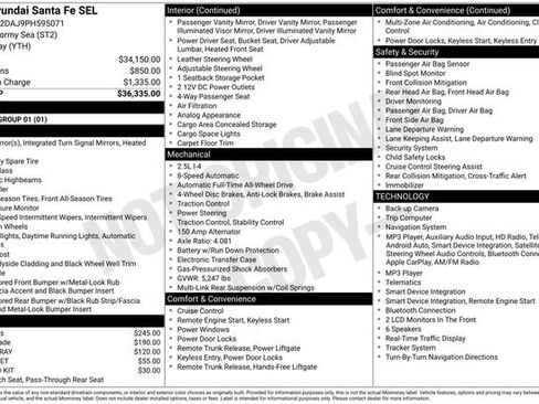 Certified 2023 Hyundai Santa Fe SEL AWD/4WD image 10