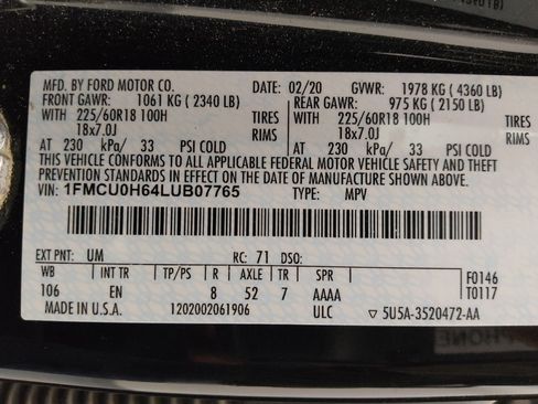 Used 2020 Ford Escape SEL FWD image 33