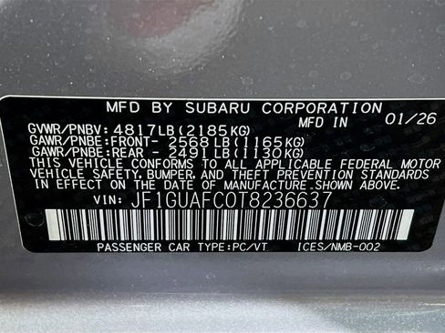 New 2026 Subaru Impreza 2.0i Sport image 24