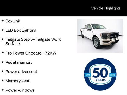 Certified 2023 Ford F150 Platinum w/ Equipment Group 701A High image 26