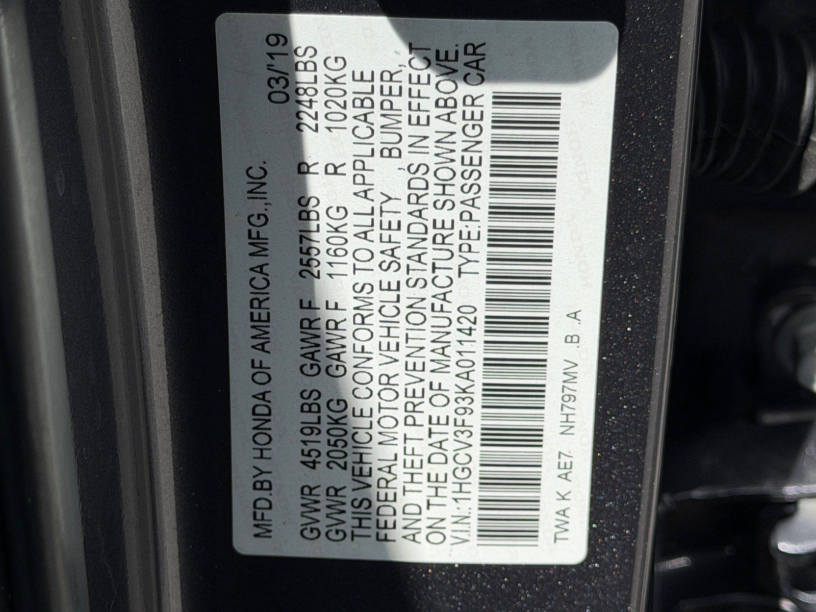 Used 2019 Honda Accord Touring image 44