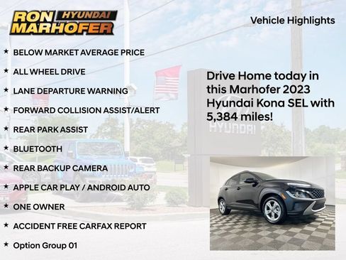 Certified 2023 Hyundai Kona SEL w/ Cargo Package AWD/4WD image 15