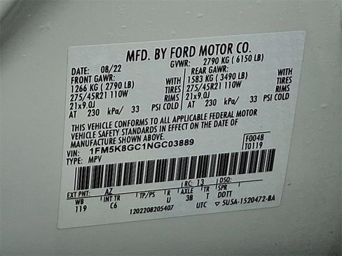 Certified 2022 Ford Explorer ST w/ Equipment Group 401A image 28