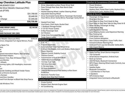 Used 2021 Jeep Cherokee Latitude Plus w/ Sun & Sound Group AWD/4WD image 11