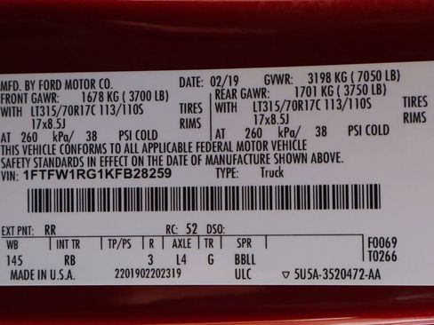 Used 2019 Ford F150 Raptor w/ Equipment Group 802A Luxury image 57