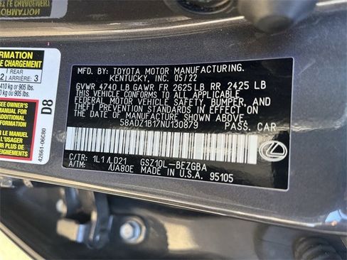 Used 2022 Lexus ES 350 w/ Premium Package image 34