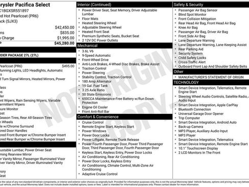 Used 2025 Chrysler Pacifica Select FWD image 3