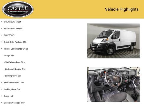 Used 2019 RAM ProMaster 1500 w/ Interior Convenience Group image 3
