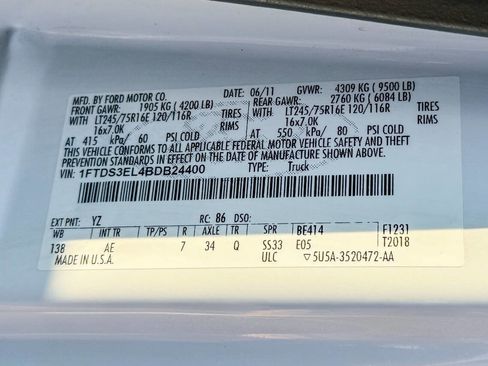 Used 2011 Ford E-350 and Econoline 350 Extended Super Duty w/ PWR Group image 25