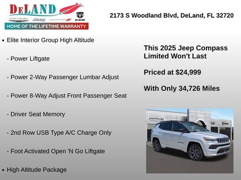Used 2025 Jeep Compass Limited w/ Driver Assist Group I AWD/4WD image 13
