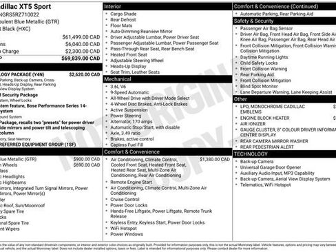 Used 2024 Cadillac XT5 Sportv w/ Technology Package AWD/4WD image 43
