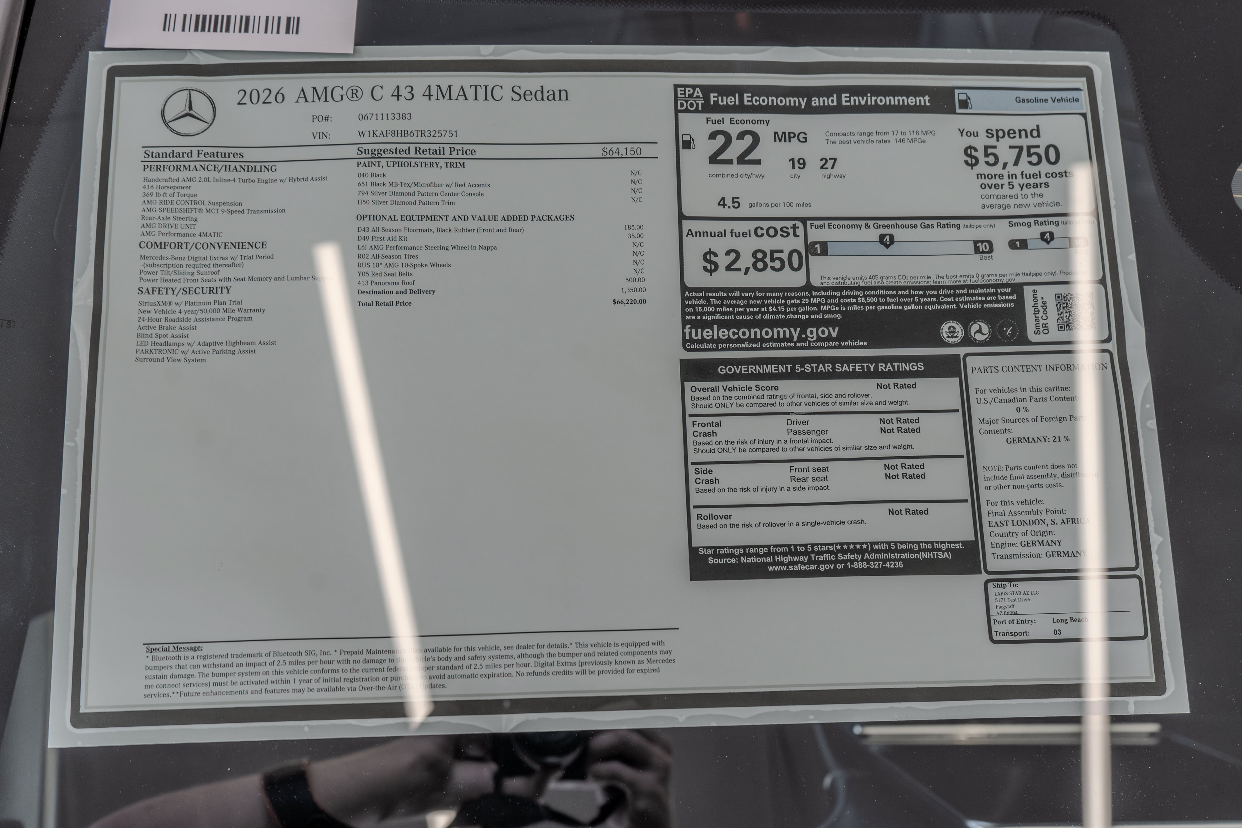 Used 2026 Mercedes-Benz C 43 AMG 4MATIC Sedan image 36