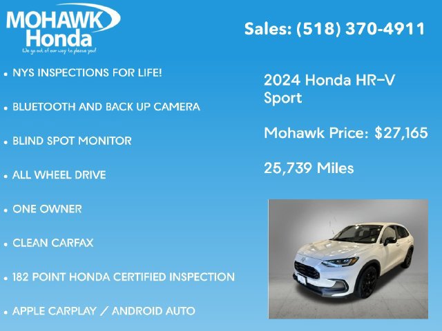 Certified 2024 Honda HR-V Sport image 8