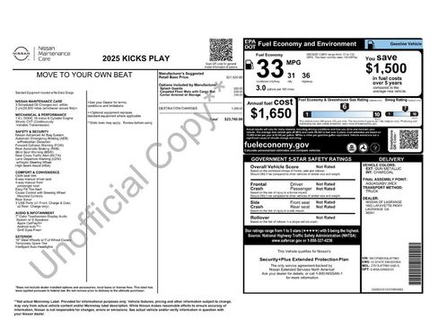 Used 2025 Nissan Kicks Play S FWD image 7