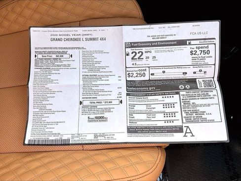New 2026 Jeep Grand Cherokee L Summit w/ Obsidian Package AWD/4WD image 14