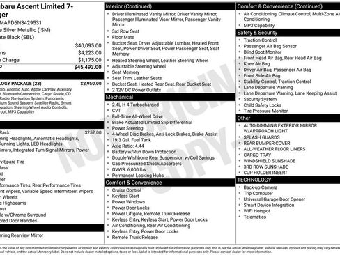 Used 2022 Subaru Ascent Limited w/ Technology Package image 35
