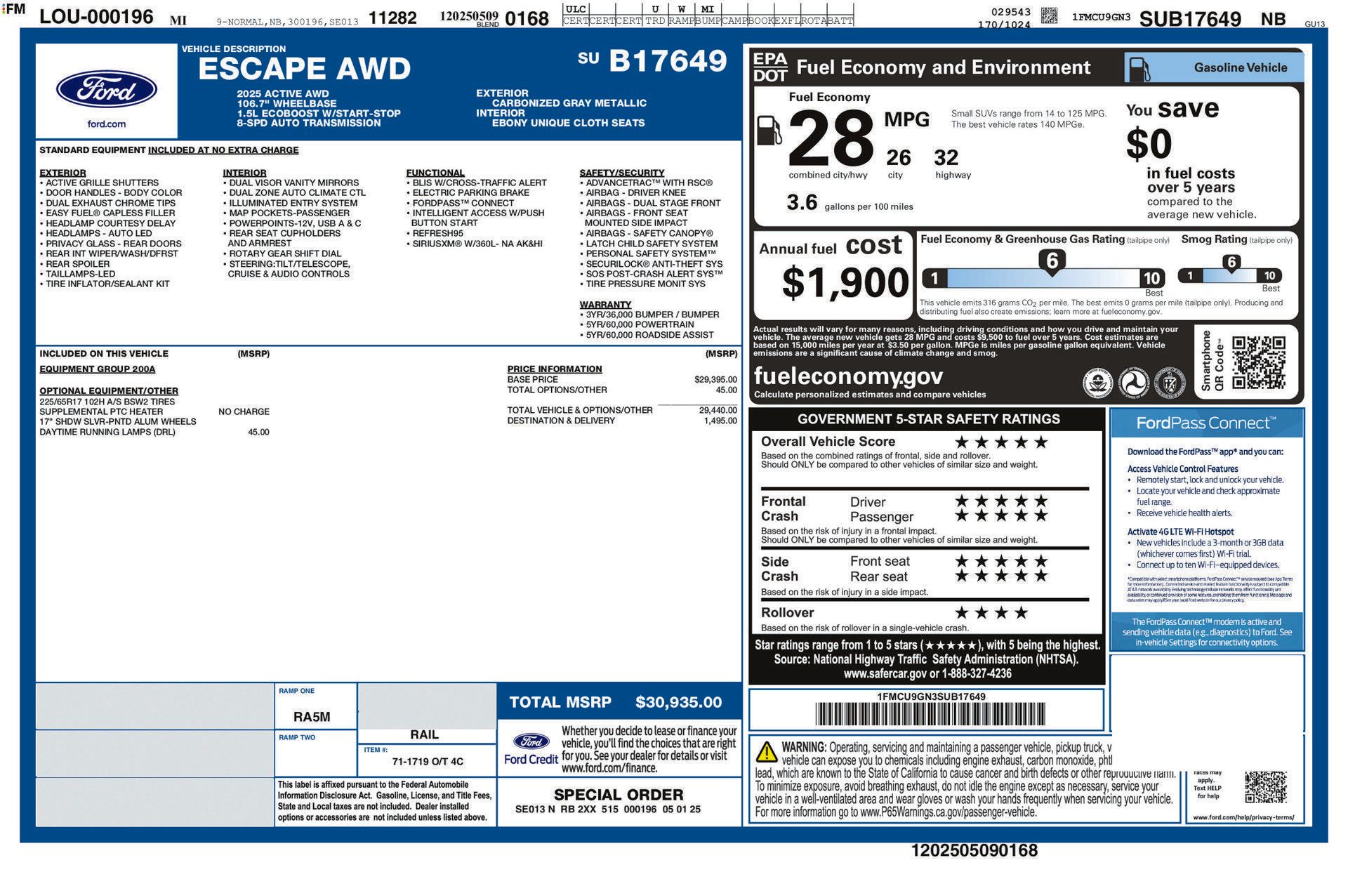 Used 2025 Ford Escape Active AWD/4WD image 52