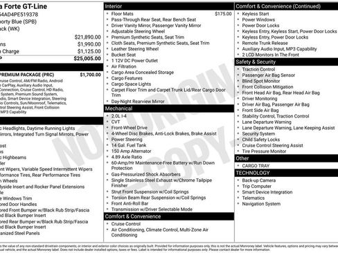 Used 2023 Kia Forte GT-Line w/ GT-Line Premium Package FWD image 17