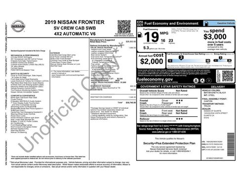 Used 2019 Nissan Frontier SV w/ Value Truck Package image 9