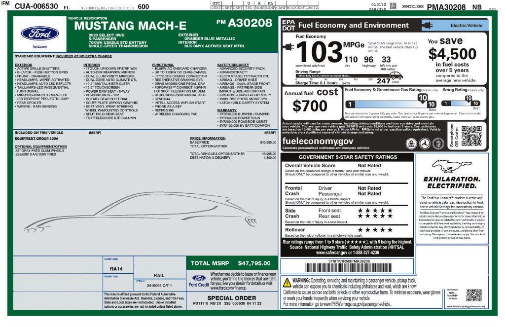 Used 2023 Ford Mustang Mach-E Select RWD image 8