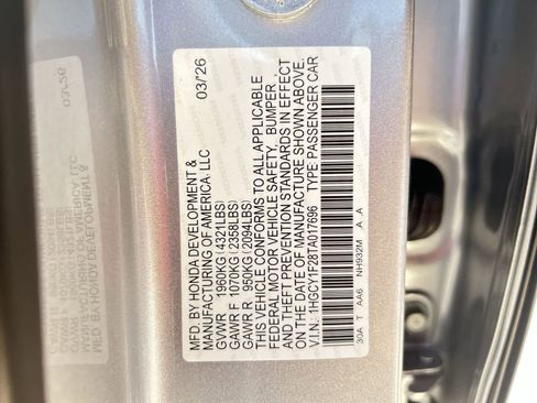 New 2026 Honda Accord LX image 2