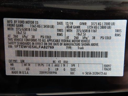 Used 2020 Ford F150 XLT w/ Equipment Group 302A Luxury AWD/4WD image 67