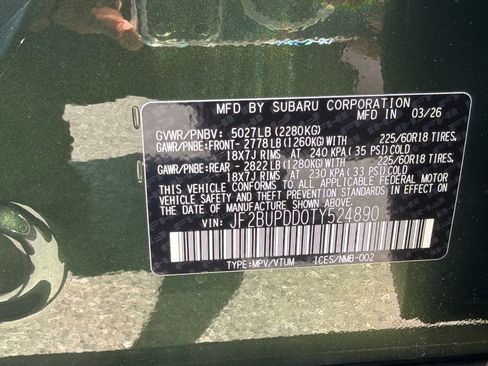 New 2026 Subaru Outback Limited AWD/4WD image 31