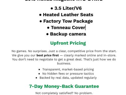 Used 2019 Honda Ridgeline RTL-E