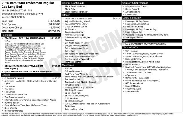 Used 2026 RAM 2500 Tradesman AWD/4WD image 34