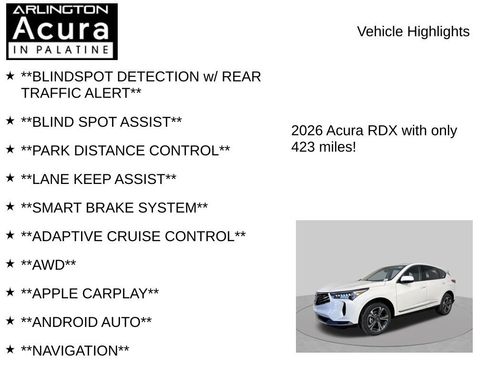 Used 2026 Acura RDX w/ Technology Package AWD/4WD image 7