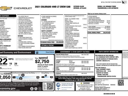 Used 2021 Chevrolet Colorado LT w/ Safety Package image 8