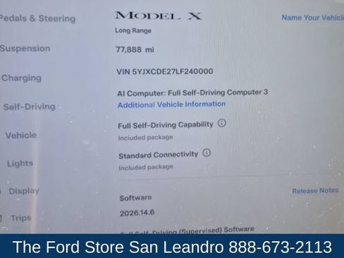 Used 2020 Tesla Model X Long Range AWD/4WD image 10