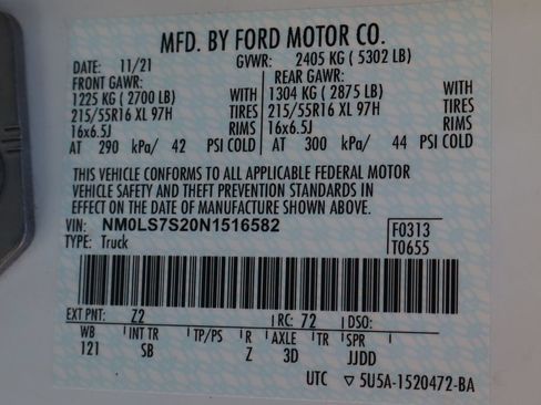 Used 2022 Ford Transit Connect XL w/ Trailer Tow Package FWD image 45