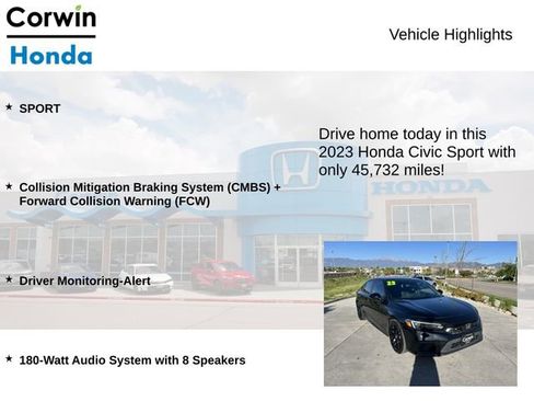 Used 2023 Honda Civic Sport image 6