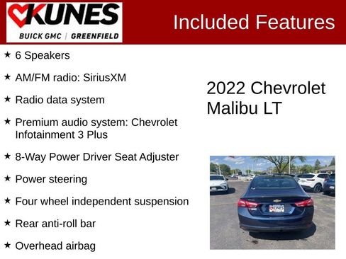 Used 2022 Chevrolet Malibu LT FWD image 3