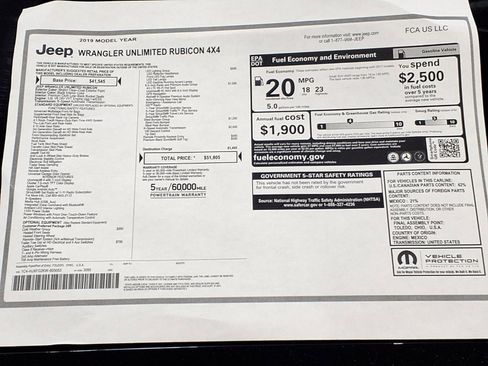 Used 2019 Jeep Wrangler Unlimited Rubicon AWD/4WD image 26