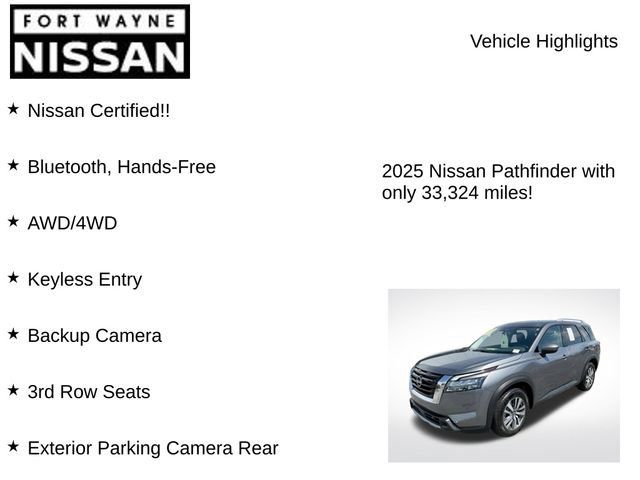 Certified 2025 Nissan Pathfinder SL AWD/4WD image 8