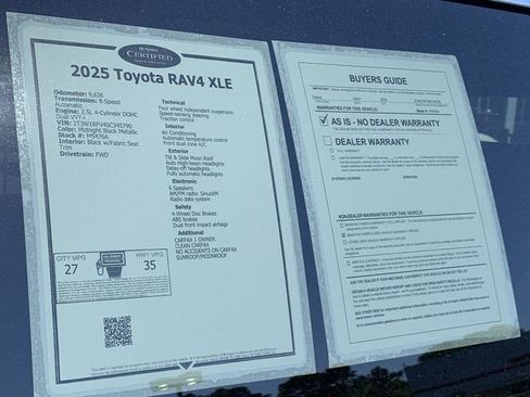 Used 2025 Toyota RAV4 XLE w/ Convenience Package FWD image 37