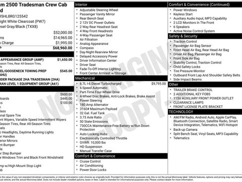 Used 2024 RAM 2500 Tradesman w/ Chrome Appearance Group image 25