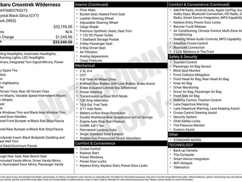 Certified 2024 Subaru Crosstrek 2.5i Wilderness AWD/4WD image 30