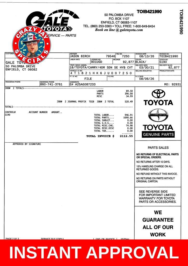 Used 2018 Toyota Camry SE w/ Audio Package FWD image 13