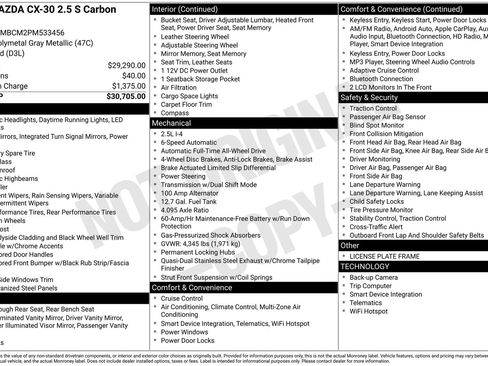 Used 2023 MAZDA CX-30 AWD 2.5 S w/ Preferred Package image 56